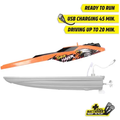 RC Sea Hawk - Radiostyrd Båt - Dickie Toys - 33 cm