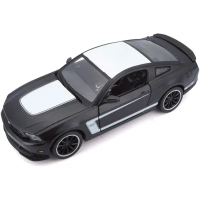 Ford Mustang Boss 302 - Svart / Vit - Maisto - 1:24
