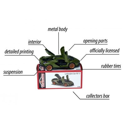Lamborghini Sián FKP 37 - Olivgrön - Deluxe Cars - Majorette