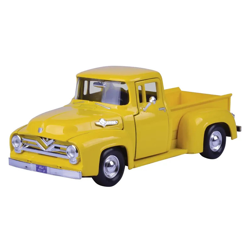 1955 Ford F-100 Pickup - Gul - Motormax - 1:24