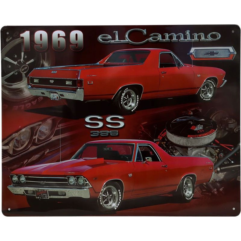 1969 El Camino SS 396 - Chevrolet - Plåtskylt - 38x31 cm