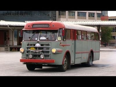 Volvo B616 Buss - 1953 - Röd och ljusblå - Atlas - 1:72