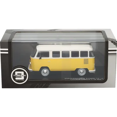 Volkswagen Kombi T2 - 1976 - Gul / Hvid - Triple9 - 1:43