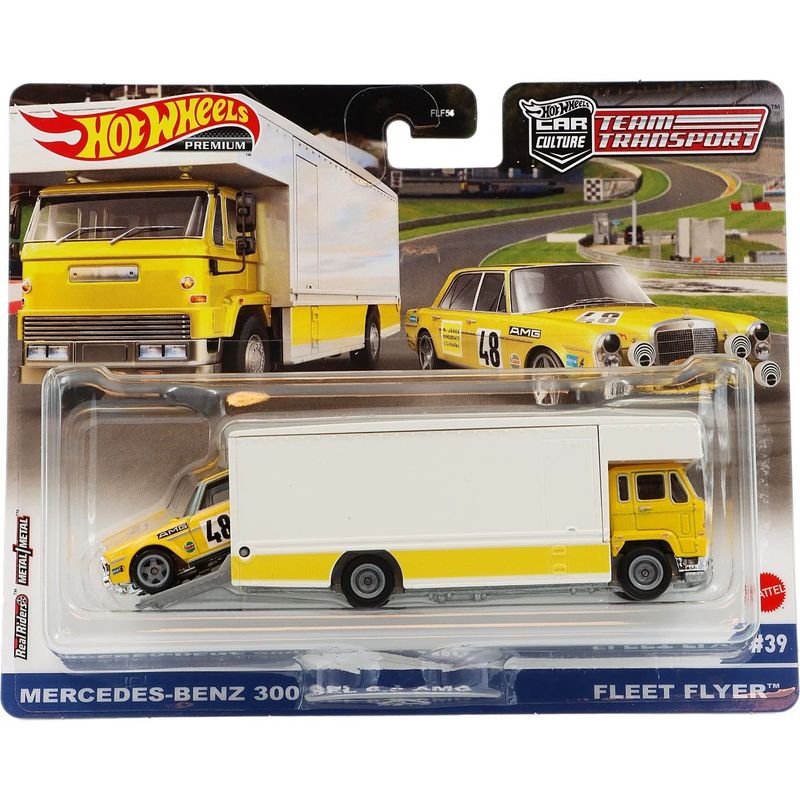 Mercedes-Benz 300 SEL 6.8 AMG + Fleet Flyer - Hot Wheels