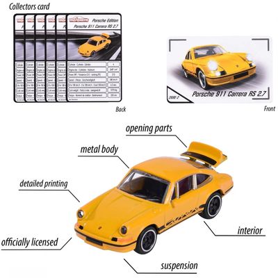 Porsche 911 Carrera RS 2.7 - Gul - Majorette