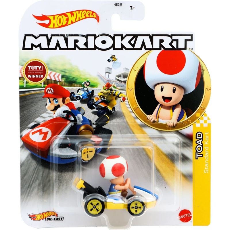 Toad - Mario Kart - Standard Kart - Hot Wheels
