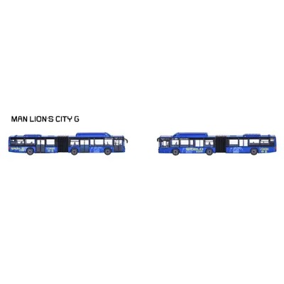 MAN Lion's City G - Blå - Buss - Majorette - 18 cm