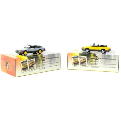 Saab 900 Turbo Convertible - Gul - Tarmac Works - 1:64
