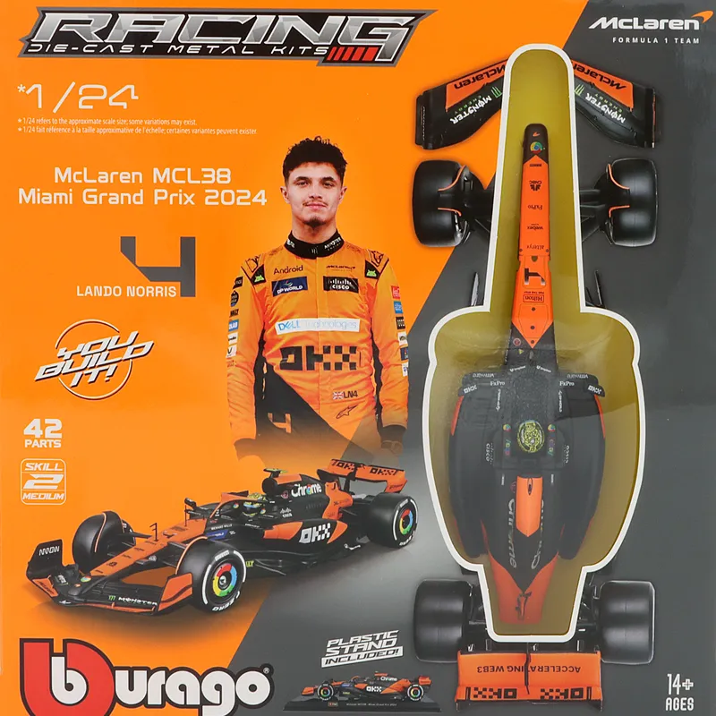 McLaren MCL38 - Lando Norris - Miami GP - Byggsats - 1:24