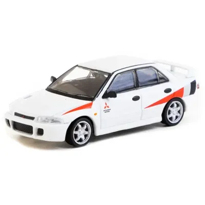 Mitsubishi Lancer RS Evolution - Vit - Tarmac - 1:64