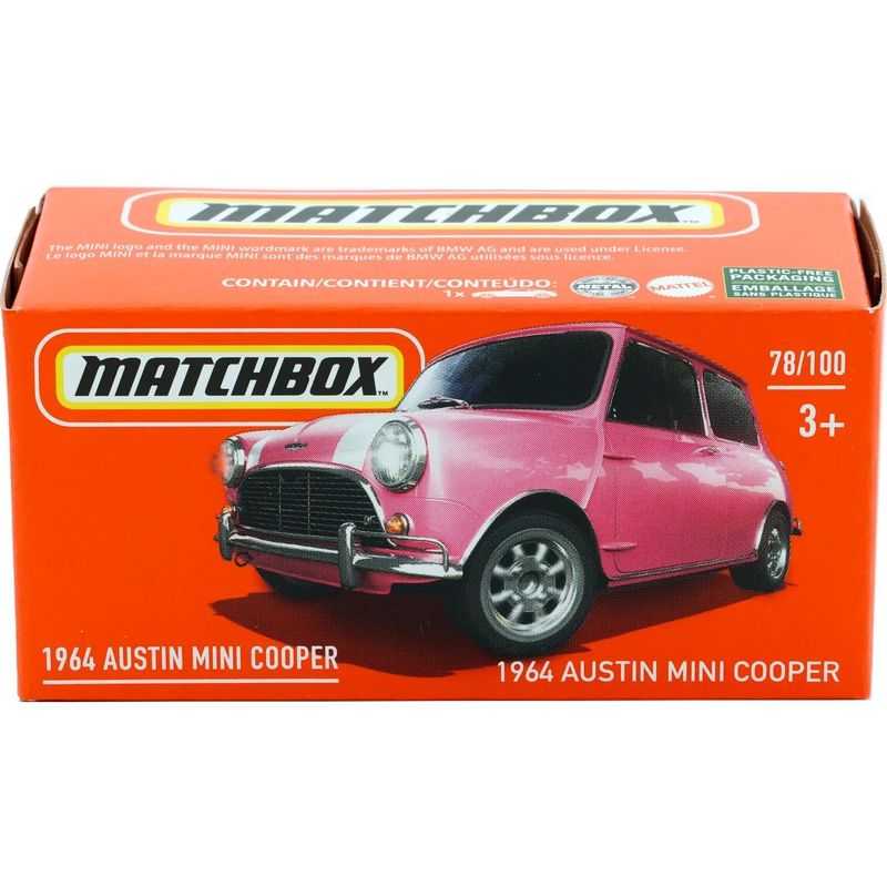 1964 Austin Mini Cooper - Rosa - Power Grab - Matchbox
