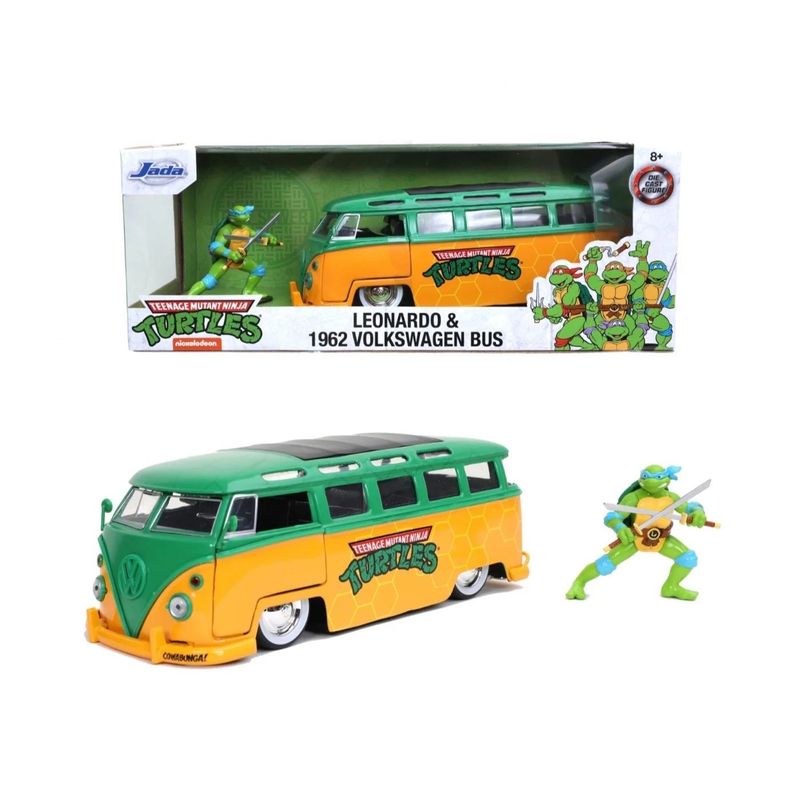 Leonardo & 1962 Volkswagen Bus - Turtles - Jada Toys - 1:24