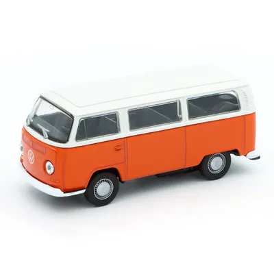 Volkswagen T2 Bus - 1972 - Orange / Vit - Welly - 11 cm