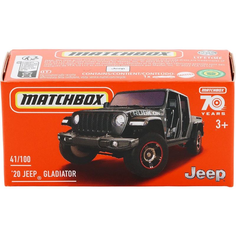 20 Jeep Gladiator - Svart - Power Grab - Matchbox