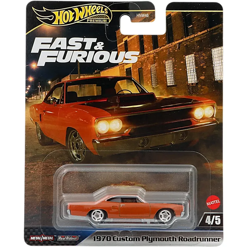 1970 Custom Plymouth Roadrunner - Orange - Hot Wheels