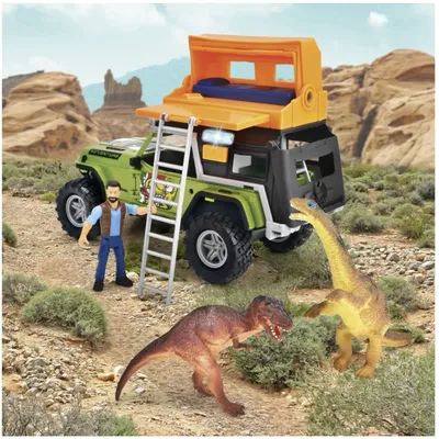 Dino Camper - Jeep Wrangler med Ljud och Ljus - Dickie Toys