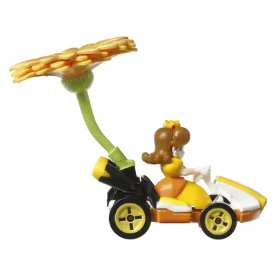 Princess Daisy - Standard Kart + Flower Glider - Mario Kart - Hot Wheels