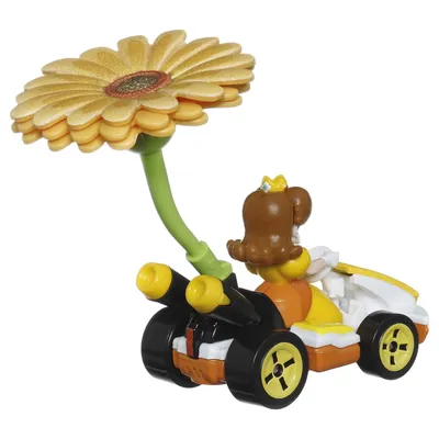 Princess Daisy - Standard Kart + Flower Glider - Mario Kart - Hot Wheels
