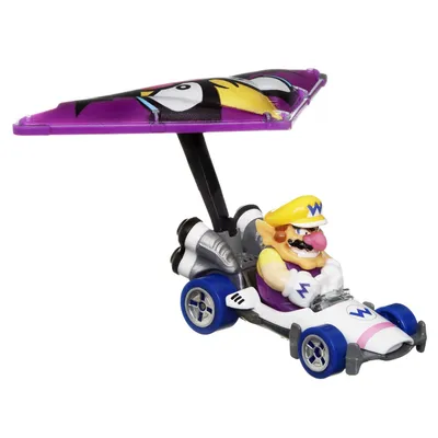 Wario - B-Dasher + Wario Wing - Mario Kart - Hot Wheels
