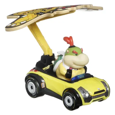 Bowser Jr. - Sports Coupe + Bowser Kite - Mario Kart - Hot Wheels
