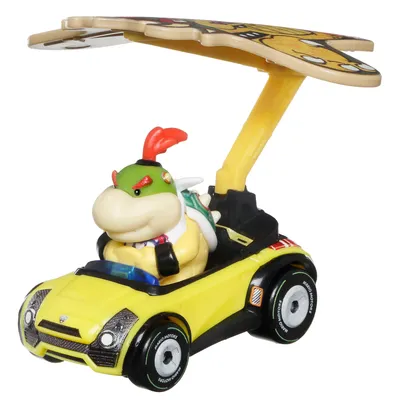Bowser Jr. - Sports Coupe + Bowser Kite - Mario Kart - Hot Wheels