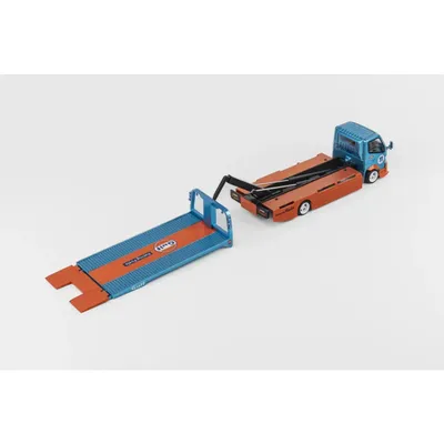 Custom Flatbed Tow Truck - Gulf - Micro Turbo - 1:64