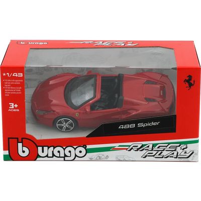 Ferrari 488 Spider - 2016 - Röd - Bburago - 10 cm