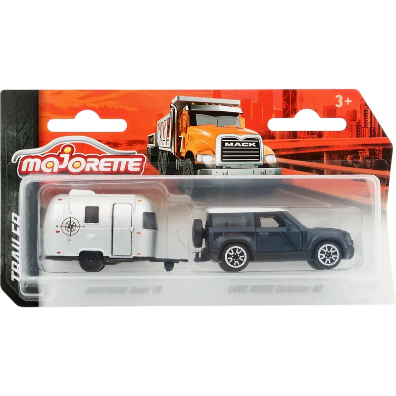 Land Rover Defender 90 med Airstream Sport 16 - Majorette