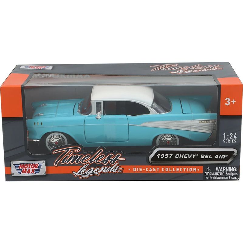 1957 Chevy Bel Air - Ljusblå - Motormax - 1:24