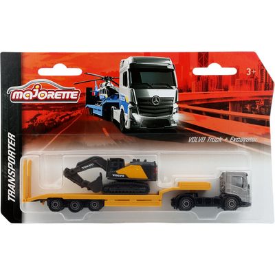 Volvo Truck + Grävmaskin - Transporter - Majorette