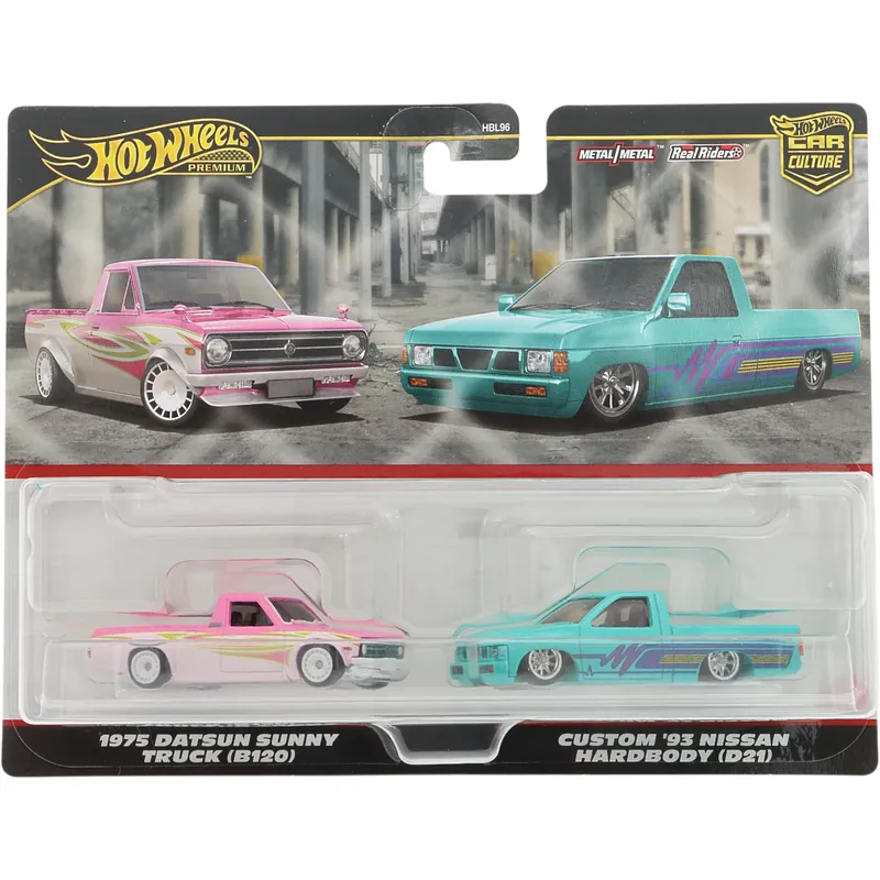 1975 Datsun Sunny Truck (B120) + '93 Nissan Hardbody (D21) - 2-pack - Hot Wheels