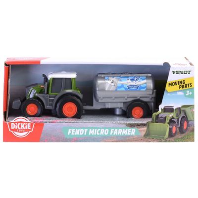 Traktor med mjölkvagn - Fendt Micro Farmer - Dickie Toys