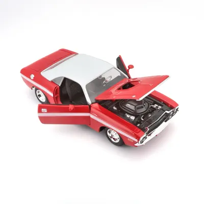 1970 Dodge Challenger R/T Coupe - Röd - Maisto - 1:24