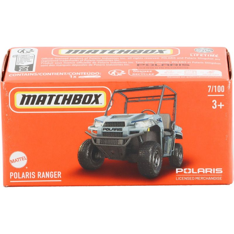 Polaris Ranger - Vit och Svart - Power Grab - Matchbox