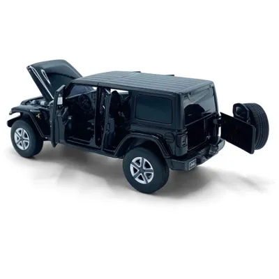 Jeep Wrangler Sahara - Svart - Ljud & Ljus - Tayumo - 1:32