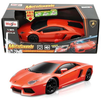 Lamborghini Aventador Coupé - Orange - Ljud & ljus - Maisto