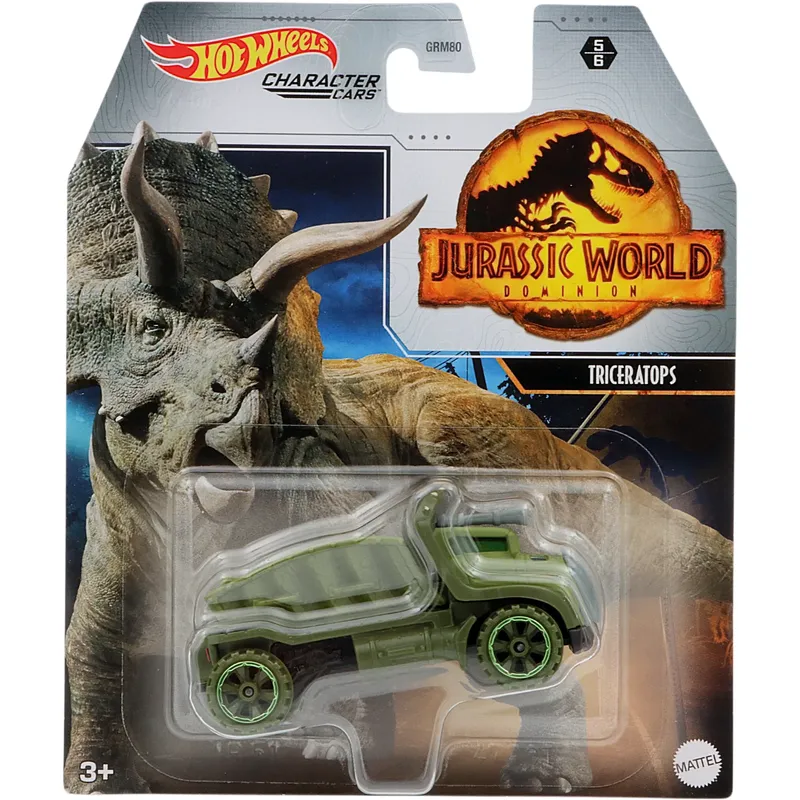 Triceratops - Jurassic World Character Cars - Hot Wheels