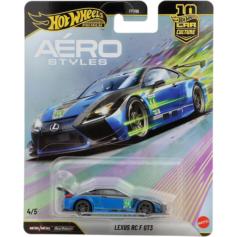 Lexus RC F GT3 - Blå - Aero Styles - Hot Wheels