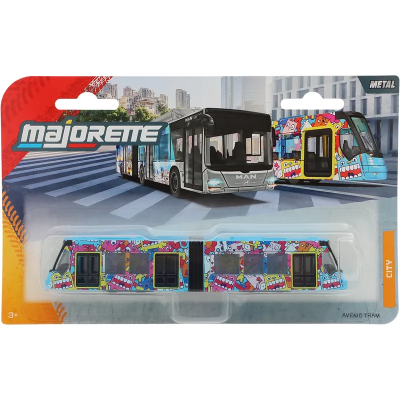 Siemens Avenio Tram - Blå - Spårvagn - Majorette - 17 cm