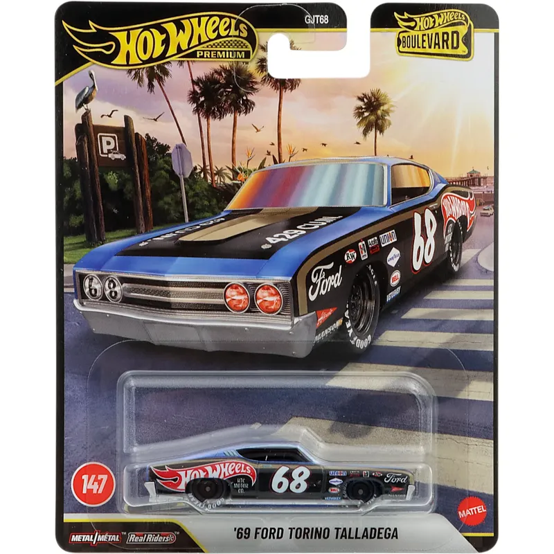 '69 Ford Torino Talladega - Sort - Boulevard 147 - Hot Wheels
