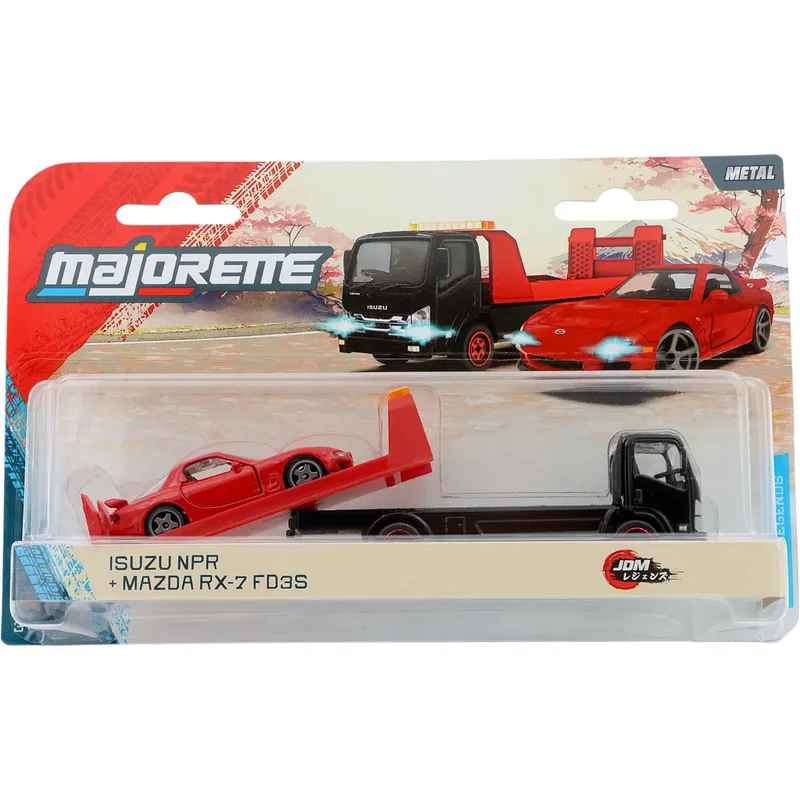 Isuzu NPR + Mazda RX-7 FD3S - JDM Legends Car Transporter - Majorette