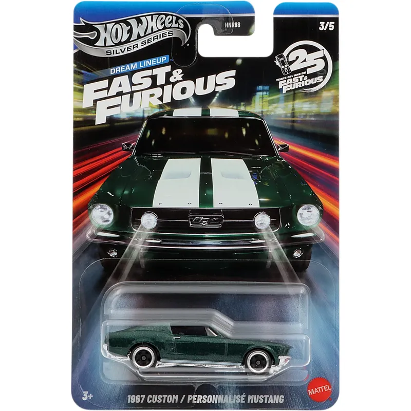 1967 Custom Mustang - Grön - Fast & Furious - Hot Wheels