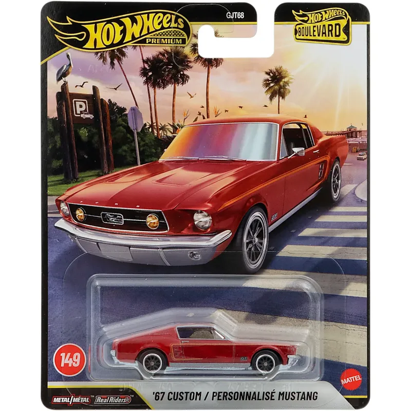 '67 Custom Mustang - Mörkröd - Boulevard 149 - Hot Wheels
