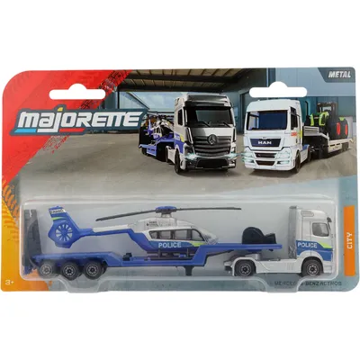 Mercedes-Benz Actros + Helikopter - Transporter - Majorette