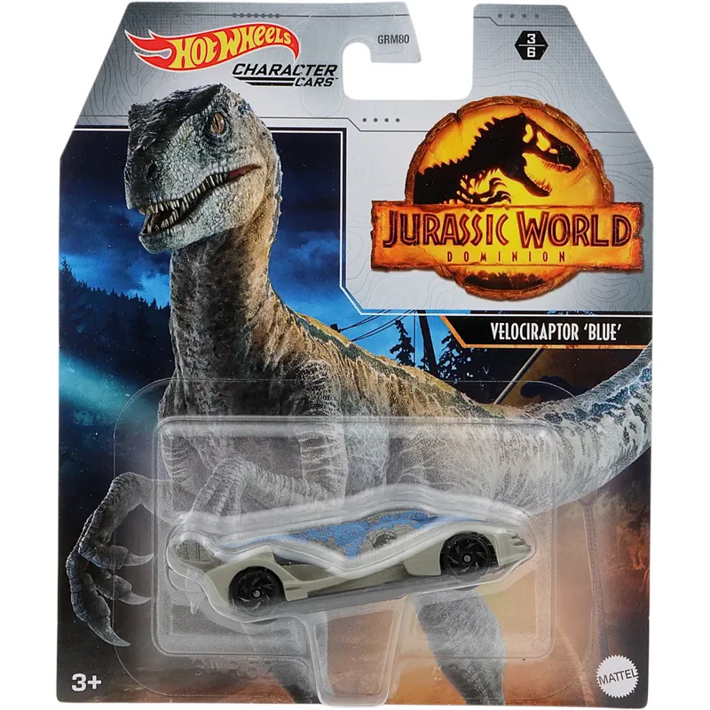 Velociraptor 'Blue' - Jurassic World Character Cars - Hot Wheels