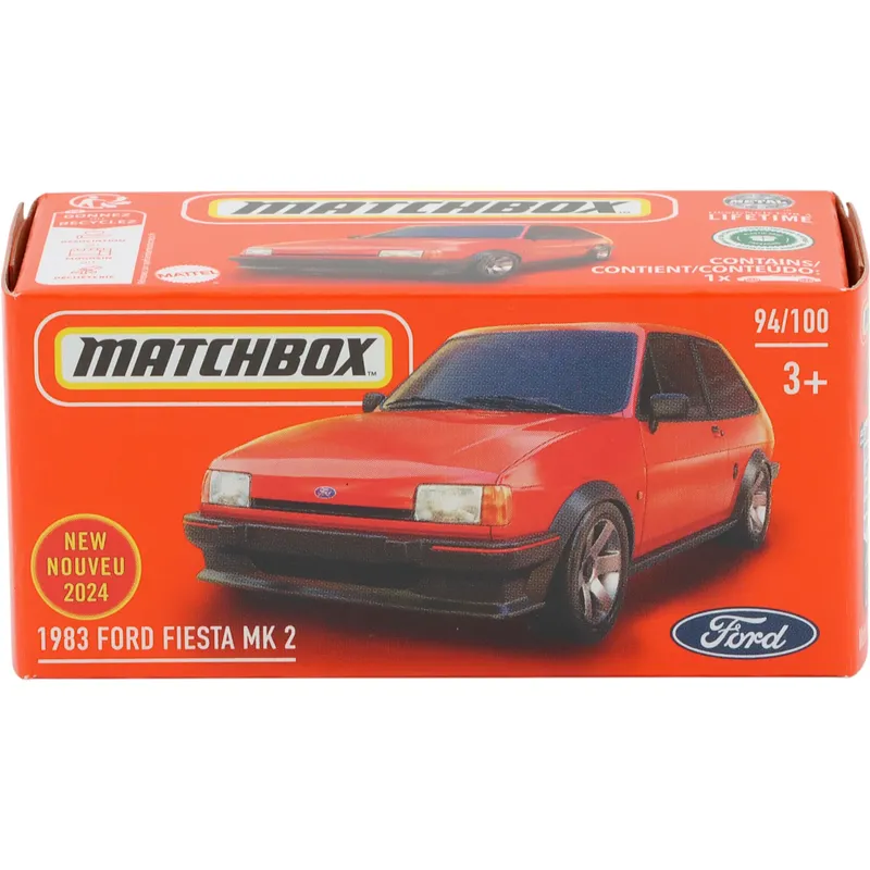 1983 Ford Fiesta MK 2 - Rød - Power Grab 94/100 - Matchbox