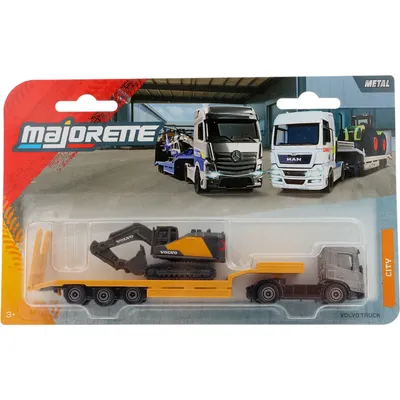 Volvo Truck + Grävmaskin - Transporter - Majorette