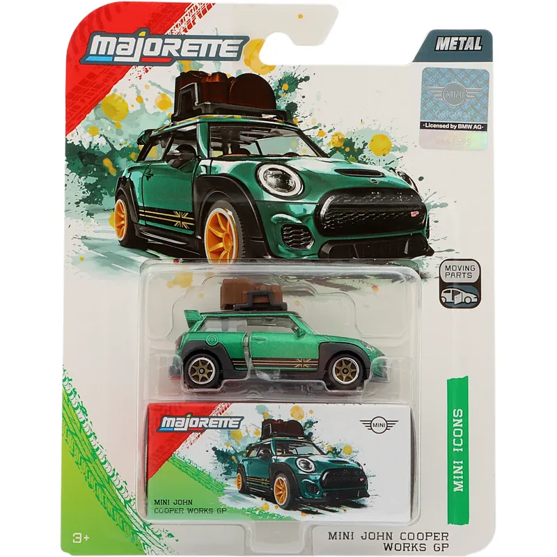 Mini John Cooper Works GP - Grön / Svart - Mini Deluxe Cars - Majorette