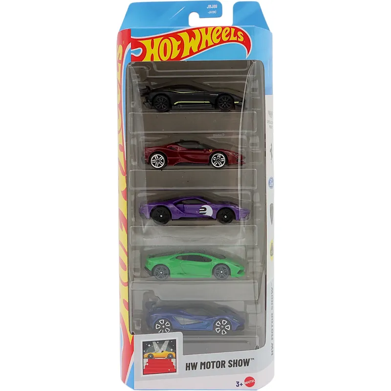 HW Motor Show - 5-pack leksaksbilar - Hot Wheels
