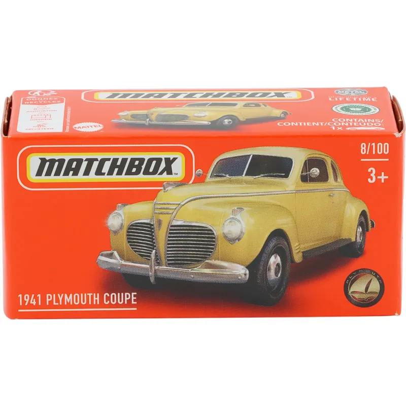 1941 Plymouth Coupe - Gul - Power Grab 8/100 - Matchbox
